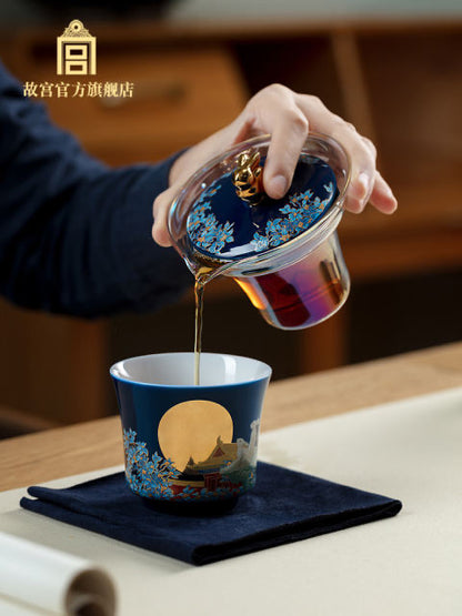 Palace Museum Rabbit Welcoming the Moon Portable Tea Set - Creative Gift, Palace Museum Cultural Creative Tea Set